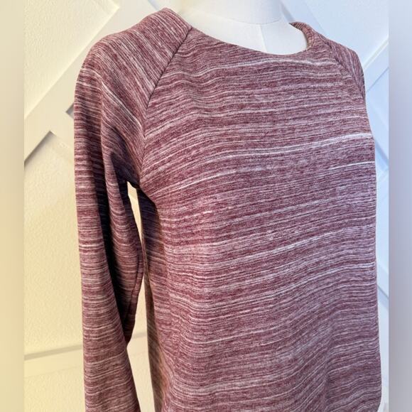 Bench Long Sleeve Sweatshirt Mini Dress Space Dye Maroon Size Small - Picture 3 of 10